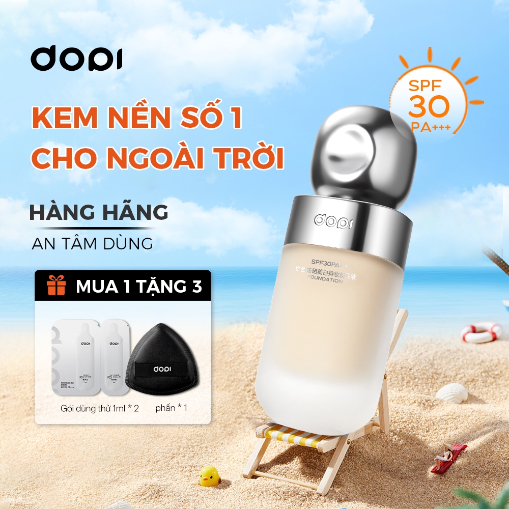 DOPI Kem Nền Chống Nắng Làm Trắng Da 35ml SPF30 PA+++ Chống Nước Và Mồ Hôi, Hiệu ứng Trang Diểm Lâu 