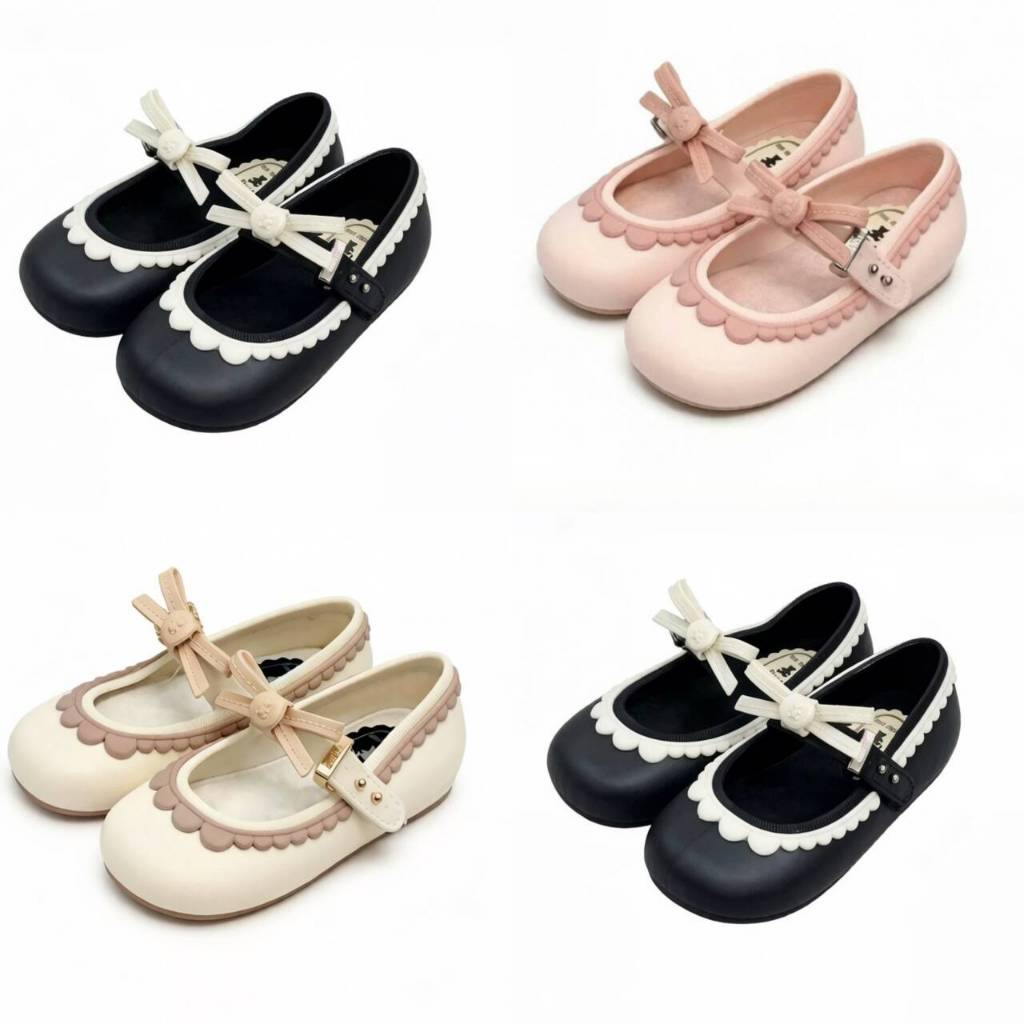 Brazil Melissa Girls Jelly Shoes Ren Bow Giày Sandal Trẻ Em