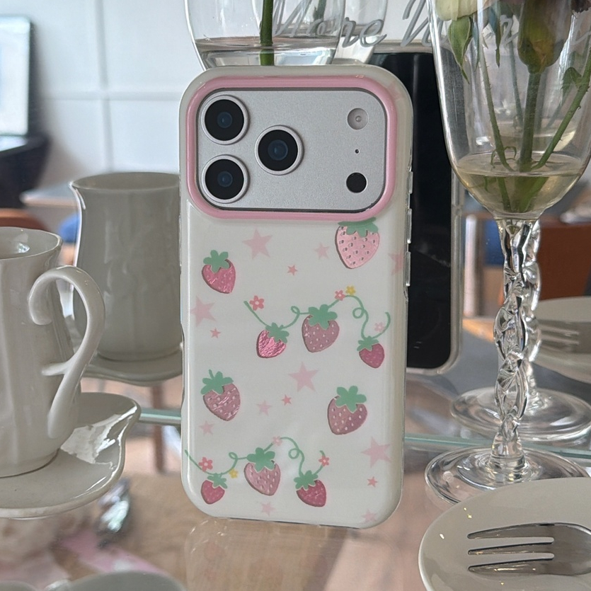Ốp điện thoại iphone 17 Pro Max 16 Pro Max 15 Pro Max Star Strawberry