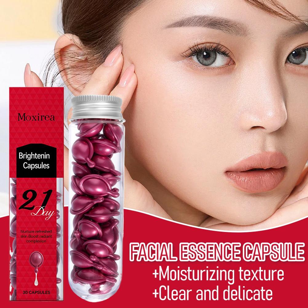 21 Cái / hộp Viên Serum Dưỡng Ẩm Tinh Chất Viên Tinh Chất Dưỡng Ẩm Làm Sáng Da Mặt Serum Làm Mềm Da Làm Mịn Da Chăm Sóc Da (Sử Dụng 21 Ngày)