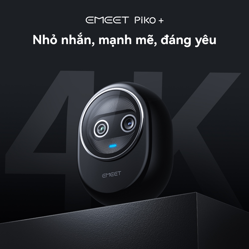 [Vận chuyển địa phương] webcam EMEET Piko, với camera kép, hỗ trợ AI, độ phân giải 4K, chỉnh ánh sán