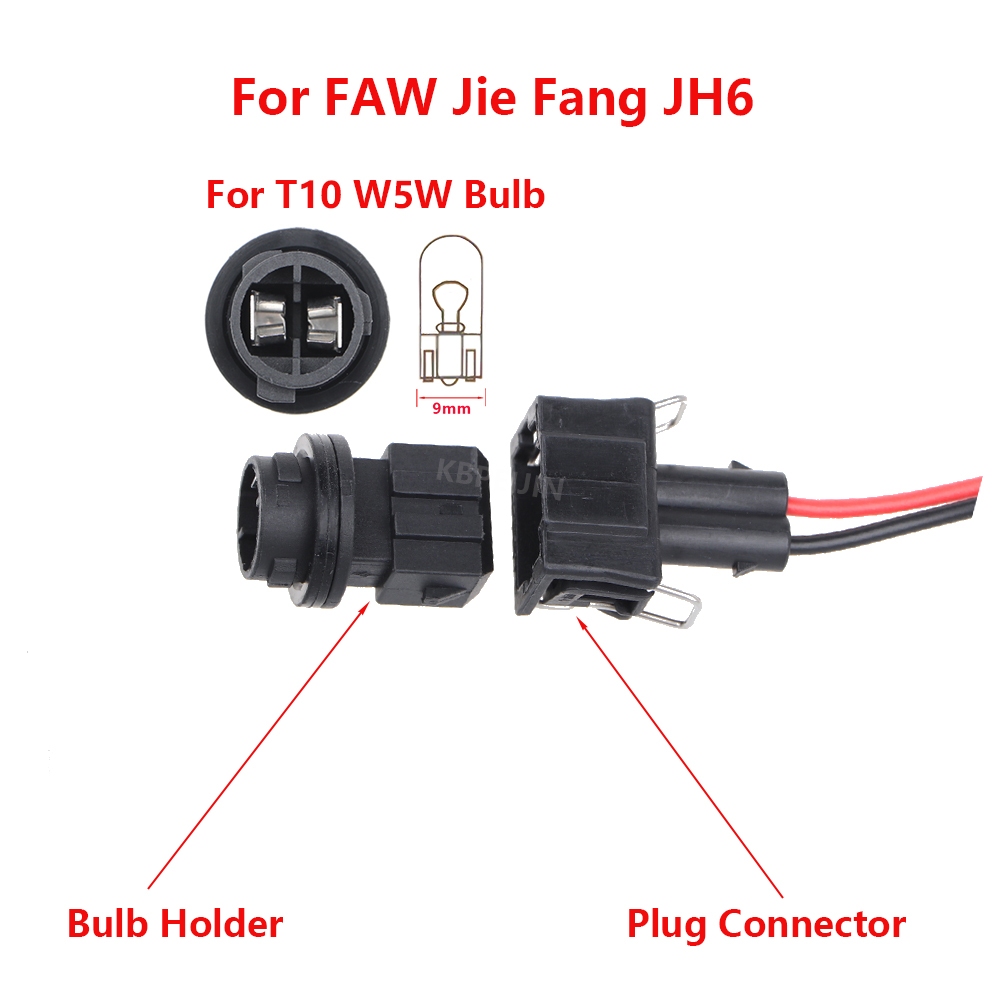 Ổ cắm bóng đèn T10 W5W cho đầu nối đèn báo rẽ FAW Jiefang JH6