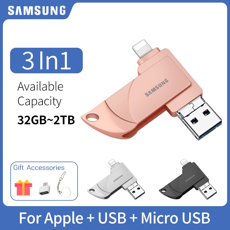 Ổ đĩa Flash USB tốc độ cao 3 trong 1 Samsung 256GB 512GB 1TB 2TB - Ổ đĩa ngón tay cái & Gậy nhớ - Lư