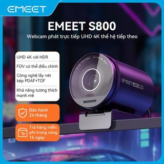 [Giao hàng tại địa phương] Webcam 4K HDR, EMEET, Tự động lấy nét, Camera phát trực tiếp, có micrô, Vỏ bảo mật, Thích hợp cho trò chơi điện tử và phát trực tiếp, Quà tặng ngày của cha, Ưu đãi máy tính xách tay