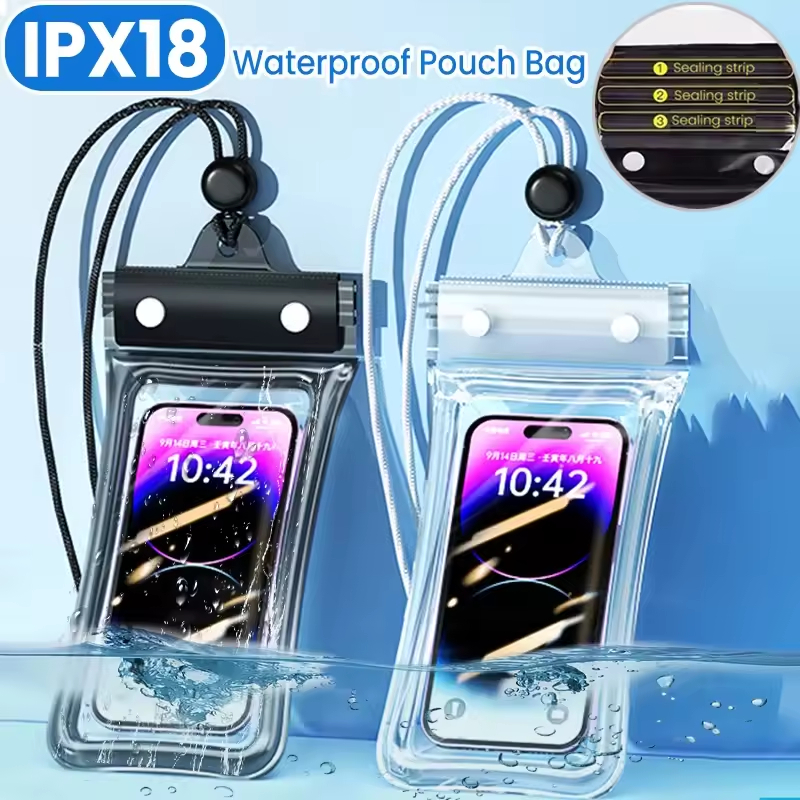 【Household Goods】Floating Waterproof Phone Case full View Swimming Bag Underwater Snow Rainforest Tr
