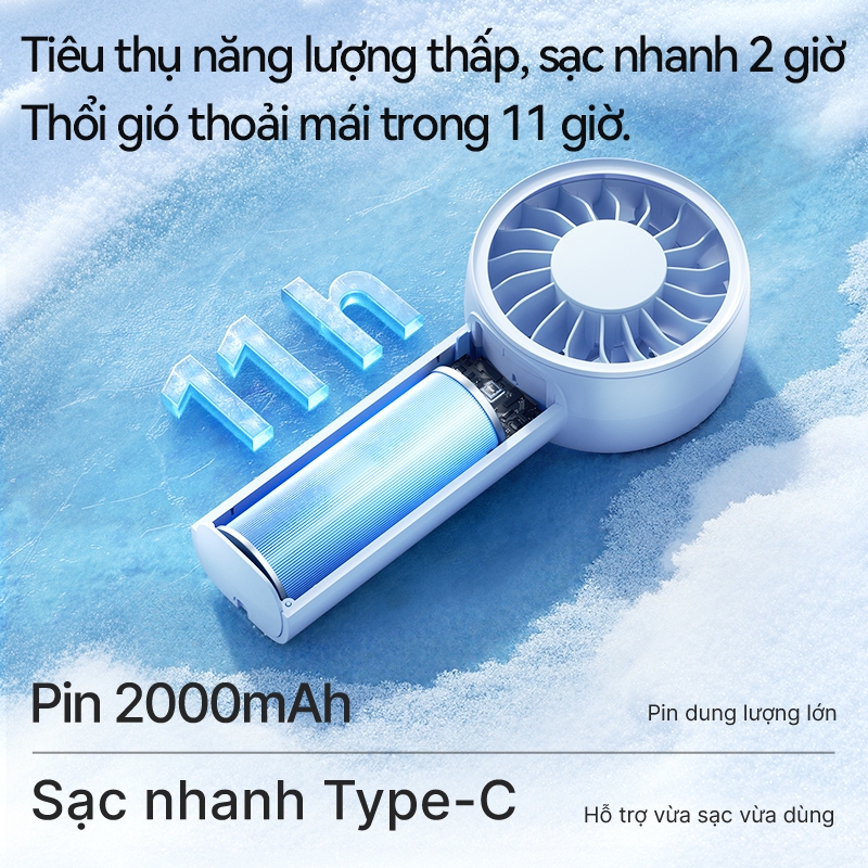 Quạt mini cầm tay Aecooly Halo 03 led Màn Hình sạc quạt để bàn Quạt cầm tay cầm tay 5 tốc độ USB có thể sạc lại Mini cá nhân chạy bằng pin Quạt làm mát bỏ túi nhỏ | BigBuy360 - bigbuy360.vn