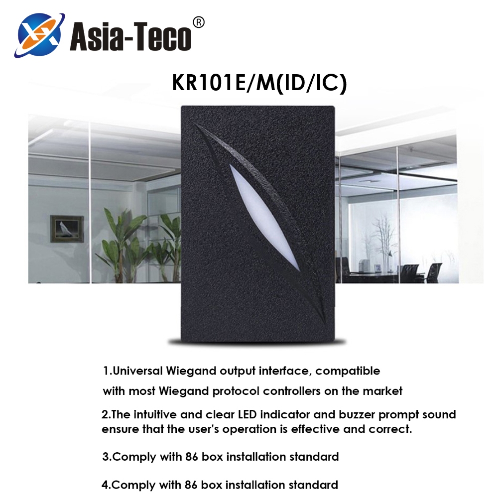 Đầu đọc truy cập Wiegand tần số kép KR100E IP65 – Thẻ 125kHz / 13.56 MHz, Đầu ra Wiegand 26 / 34