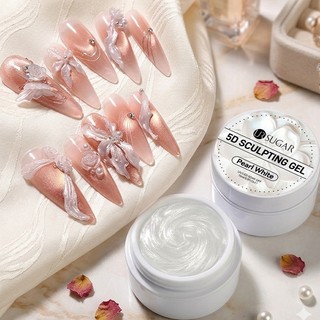 UR SUGAR Trắng Trong Suốt Chống Dính Tay Móng Tay Nối Dài Gel 3D Điêu Khắc Khắc Móng Tay Nghệ Thuật Gel Cứng Chắc Chắn Cho Móng Tay Giả 15ml