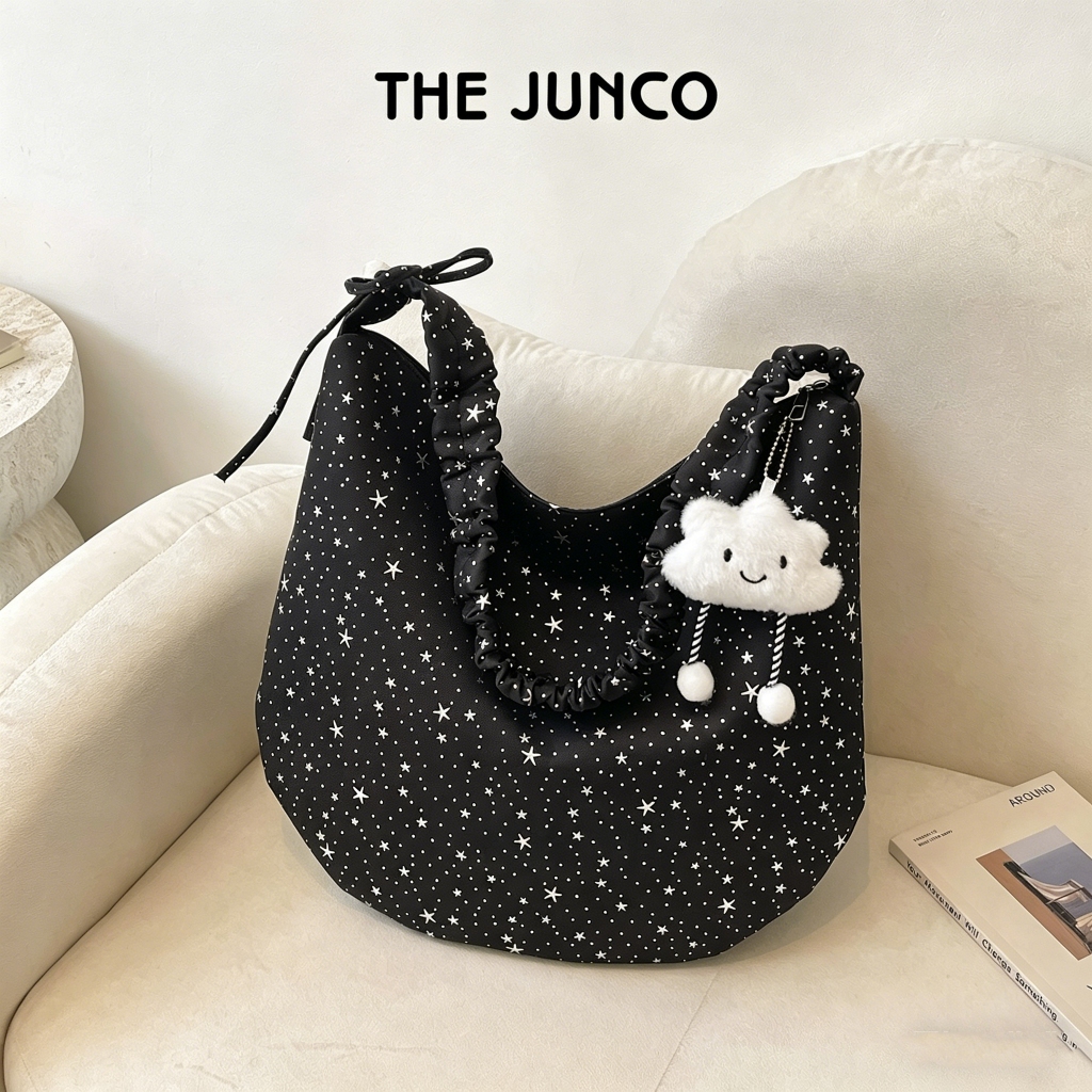 The Junco Túi công suất lớn túi vai đơn túi nách thời trang chính thức chính hãng