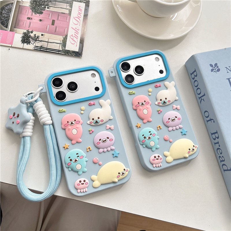 IPhone 17 Pro max Seal pattern Silicone gel chất liệu điện thoại
