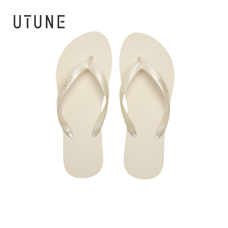 UTUNE Dép xỏ ngón đi biển dành cho nữ, kiểu dáng đế bằng, chống trơn trượt, đơn giản, thích hợp cho 
