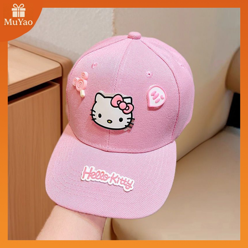Trẻ Em Hello Kitty Mũ Bóng Chày Sanrio Hello Kitty Bé Gái Dễ Thương Có Thể Điều Chỉnh Thoải Mái Mũ C
