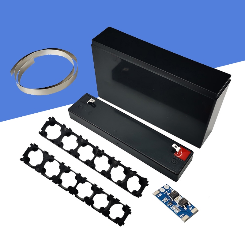 Vỏ pin 6V 7AH Hộp pin Lithium-ion bảo vệ bo mạch BMS Giá đỡ pin dải niken để lưu trữ hệ thống năng l