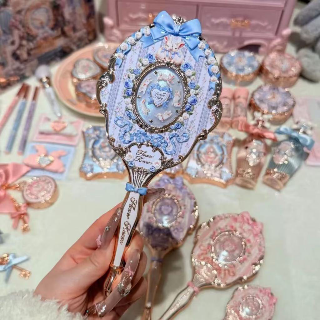 Kính soi mặt nhỏ Angel Ballet Swan Retro Handheld Cosmetic Mirror Accessories Elegant Vintage Makeup