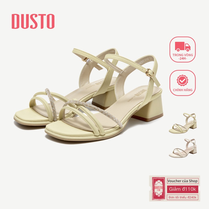 Giày Sandal Cao Gót DUSTO Giày Nữ Gót Vuông DWC300341A