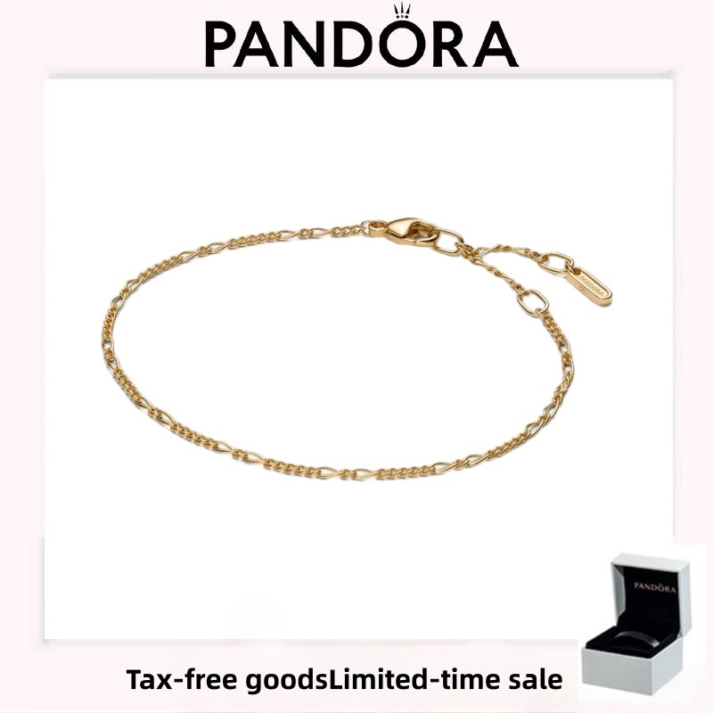 Phụ kiện PANDORA (Có hộp) Quà tặng tình yêu ngày lễ sang trọng chất lượng cao Pandora Era Figaro Cha