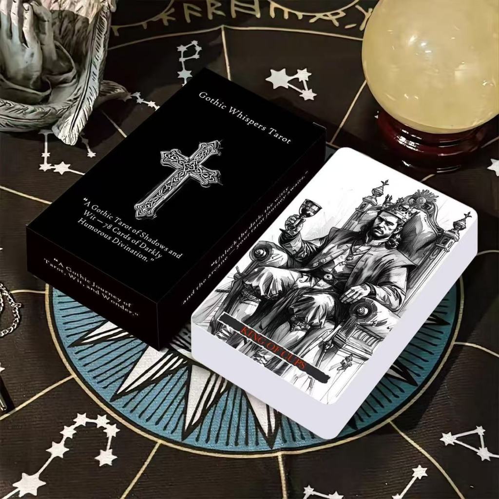 [Chính hãng] Heaven and Earth Cover 12X7cm Black Shadow Tarot English Board Game Gothic Whispers Tar