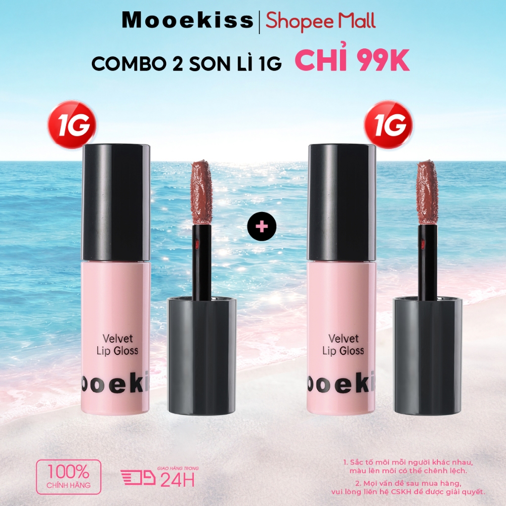 Son kem Mooekiss Son môi nhung Chất matte tôn da Nhẹ nhàng dễ dùng 1g | BigBuy360 - bigbuy360.vn