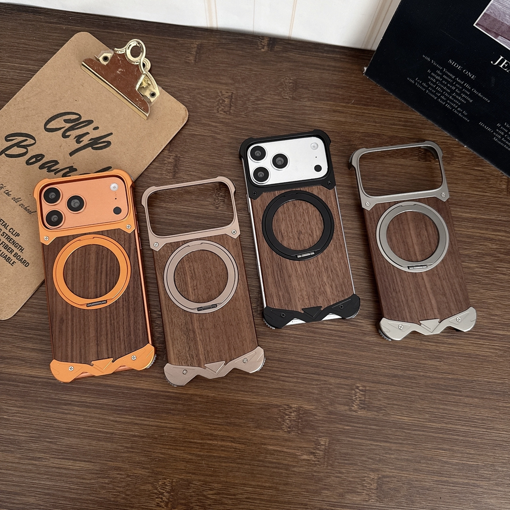 Eagle Series Walnut Metal Giá đỡ xoay từ tính Vỏ điện thoại Thích hợp cho iPhone 17 Pro Max17 Vỏ bảo