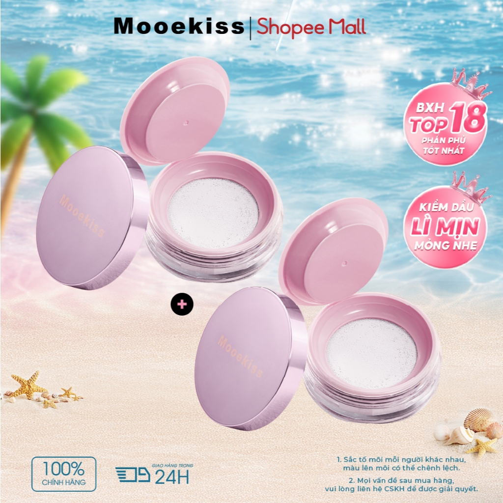 "[VÕ HÀ LINH X MOOEKISS] COMBO 2 Phấn phủ bọt lạnh kiểm soát dầu làm mát kiểm soát dầu chống thấm mồ hôi 10g x 2" | BigBuy360 - bigbuy360.vn