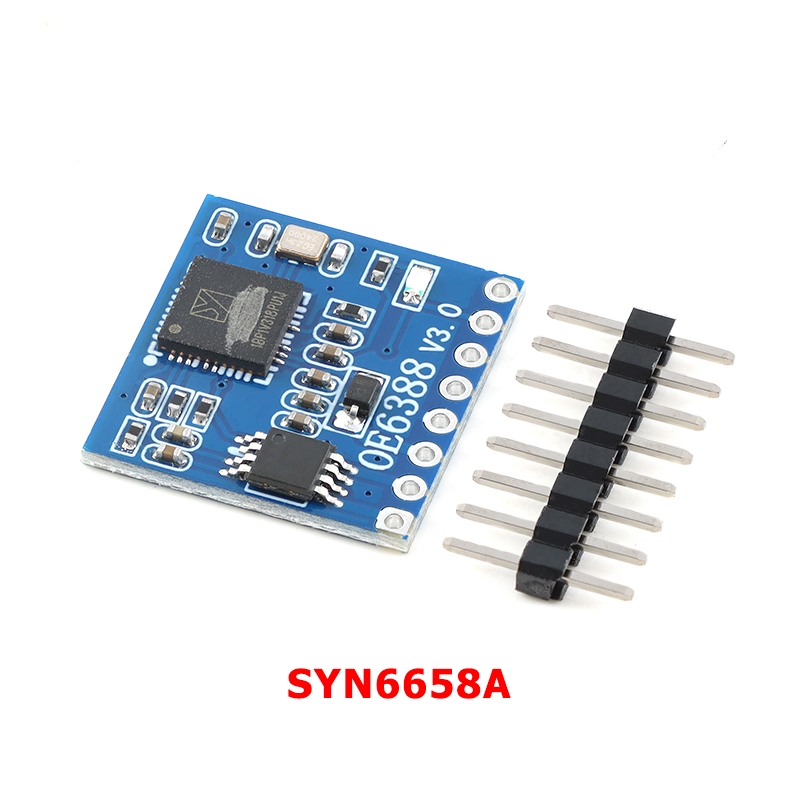 SYN6658A Mô-đun tổng hợp giọng nói TTS Trung Quốc UART TTL 6 giọng nói 3W Amp Polyphone Định hướng B
