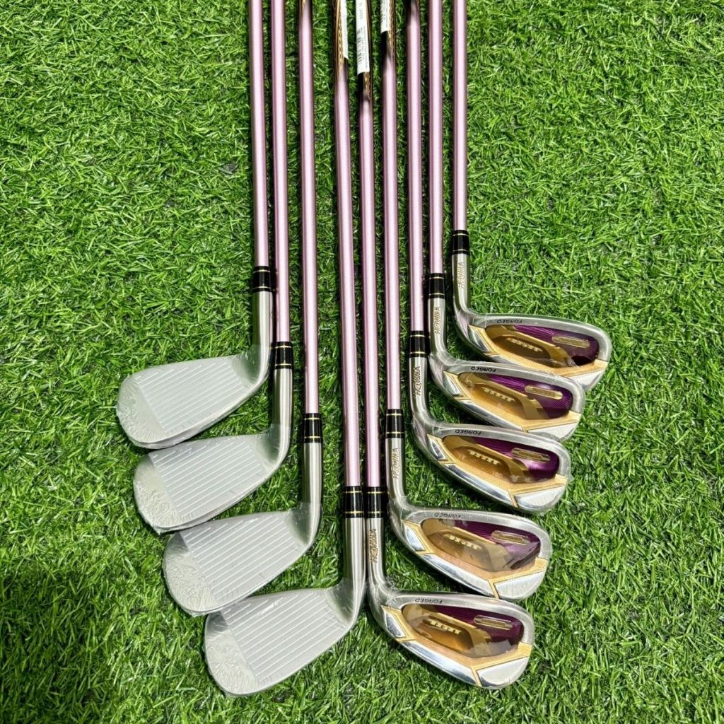 9 CHIẾC HONDA S07 4STAR WOMENS Golf Iron Set 5 6 7 8 9 10 11 Aw Sw Iron LADY Trục thép than chì Bộ s