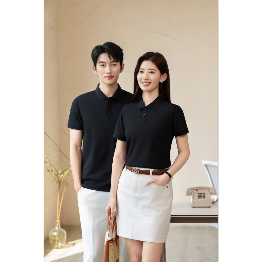 Áo Polo Đồng Phục Nam Nữ Cùng Phong Cách Công Sở Áo Sơ Mi Polo Thoải Mái Mặc Văn Phòng