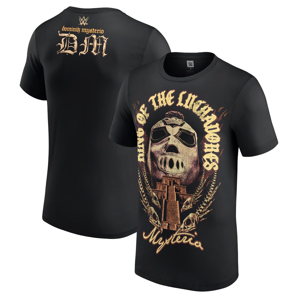 Áo thun nam Dominik Mysterio King of The Luchadores màu đen