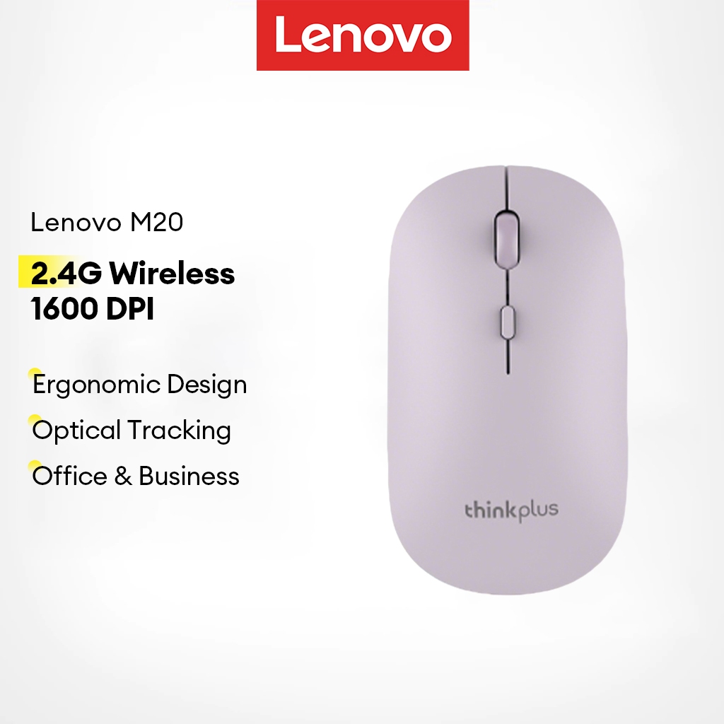 Văn phòng quang chuột không dây Lenovo M20 với kết nối 1600 DPI và 2.4G cộng với thiết kế tiện dụng | BigBuy360 - bigbuy360.vn