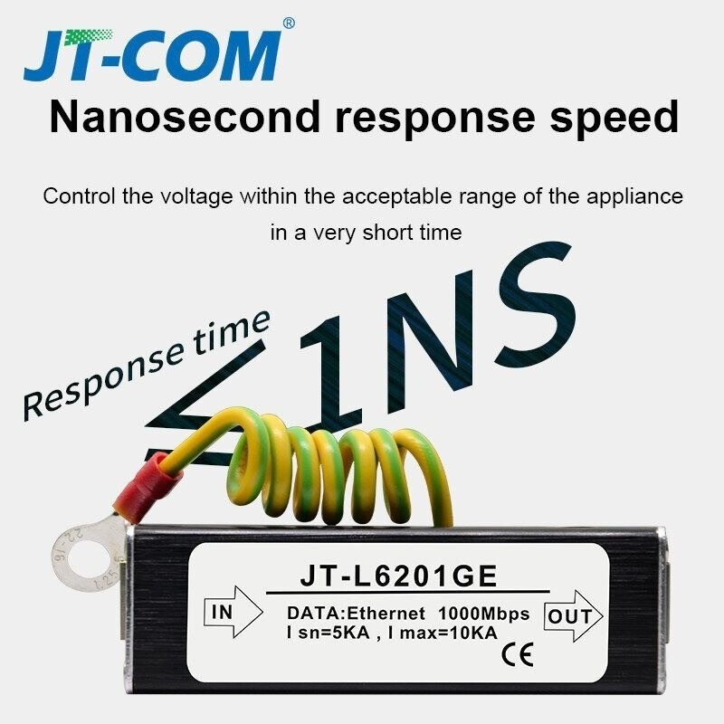 JT-COM 50 Chiếc Mạng RJ45 Bảo Vệ Chống Xước Thiết Bị Bảo Vệ Lightning Arrester SPD Cho Mạng Ethernet