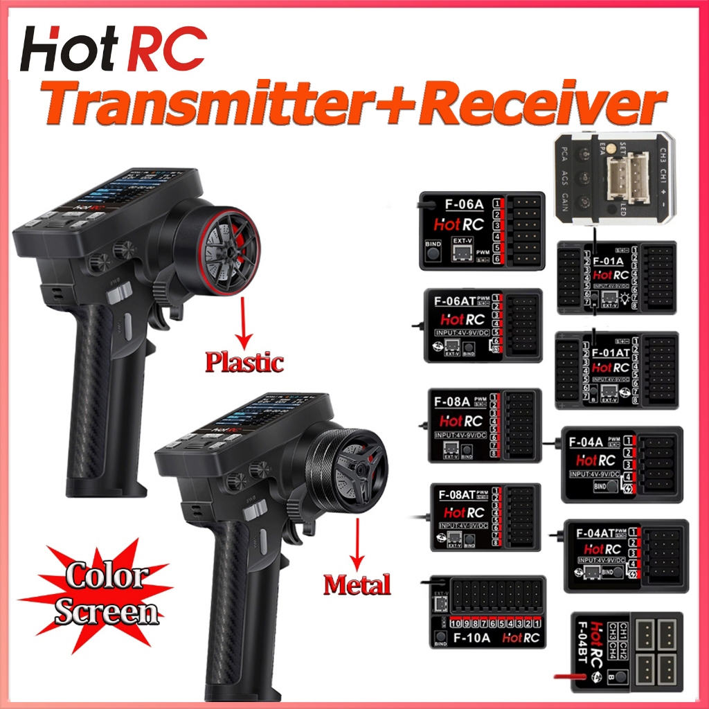 HOTRC CT-10B CT10B 10CH Màn Hình Màu Điều Khiển Từ Xa 2.4G 4CH / 6CH / 8CH / 10CH Cho Xe RC Tàu Thuy