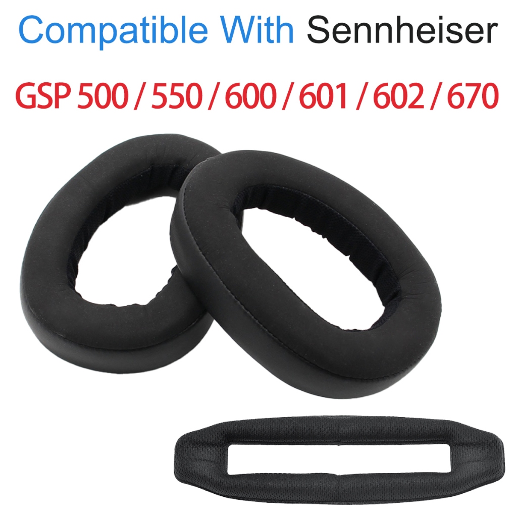 Tai Nghe Thay Thế Đầu Đệm Mềm Bao Miếng Đệm Tai Cho Sennheiser GSP 500 550 600 601 602 670 Tai Nghe 