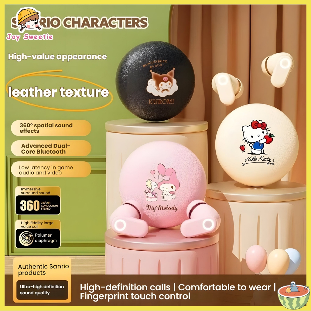 Tai nghe Bluetooth trong tai Sanrio J17 Comfort Fit HIFI Sound AI Call Khử tiếng ồn Tuổi thọ pin siê