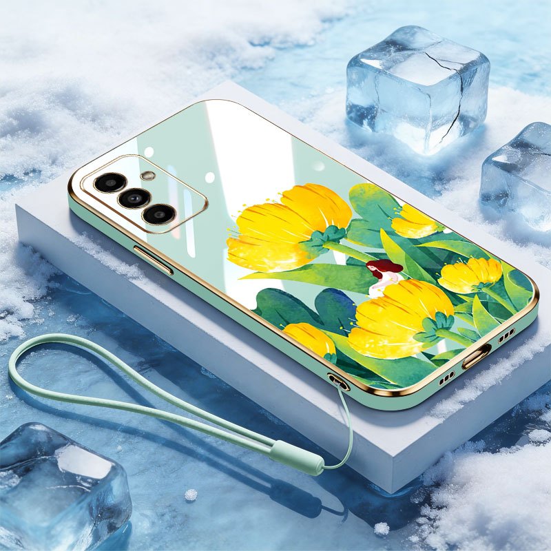 Ốp Điện Thoại YBD Cho Samsung Galaxy A26 A34 A35 A36 A53 A54 A55 A56 M54 F54 5G Vỏ Silicon Biển Hoa 