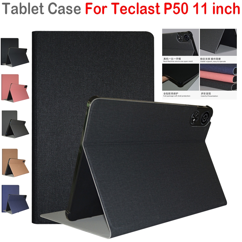 Dành Cho Teclast P50 11 inch 2025 Da PU Chất Lượng Cao Chống Rơi Đứng Flip Cover Teclast P50 11.0 "T