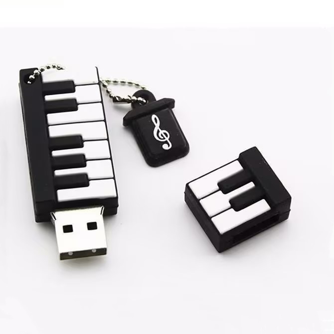 Ổ đĩa silicon hình đàn Piano tùy chỉnh 1GB 2GB 4GB 8GB 16GB 32GB 64GB 128GB 2TB Ổ đĩa Flash USB sáng