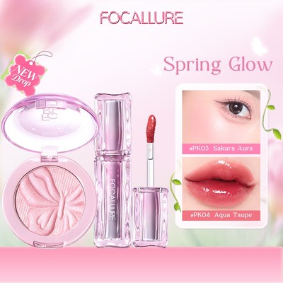 Combo trang điểm Focallure Spring Glow,Phấn má hồng & Son Tint