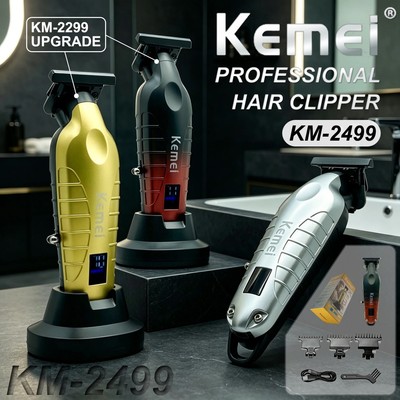 Kemei Chuyên Nghiệp Cắt Tóc Không Gapped Tông Đơ Cắt Tóc Điện Không Dây Nam Cắt Tóc Edger Lót Hoàn Thiện Máy Cắt Tóc