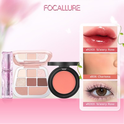 Bộ trang điểm 3 món Spring Glow,Son Tint,Phấn má hồng&Bảng phấn mắt 8 màu