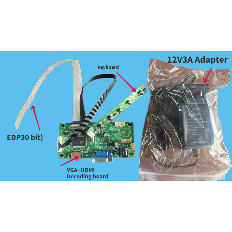 Màn Hình Hiển Thị LCD Bảng Điều Khiển Bảng Mạch LVDS 40-Pin EDP 30-Pin Tự Chế Màn Hình Di Động Noteb