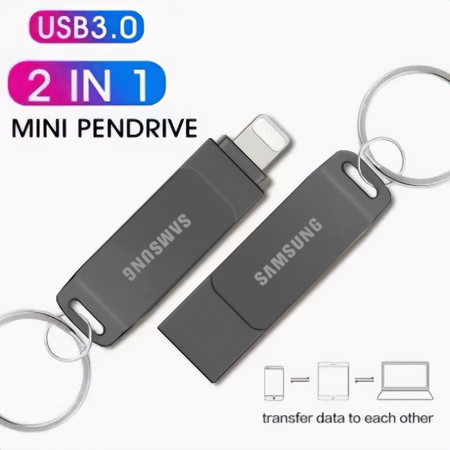 Ổ đĩa bút kim loại Samsung, Ổ đĩa Flash USB xoay 2 trong 1, Que ghi nhớ USB kép Type-C & USB3.0, Bộ 