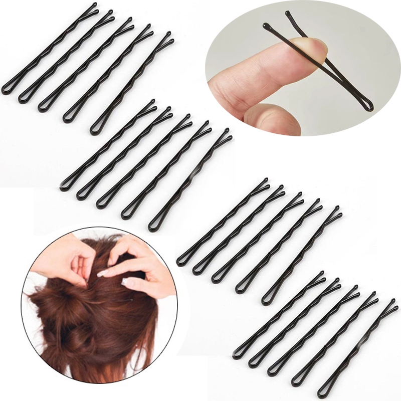 20 Cái 10 Cái / gói Kẹp Tóc Màu Đen Sóng Kim Loại Kẹp Tóc Màu Đen Vô Hình Cho Dụng Cụ Tóc Phụ Kiện T