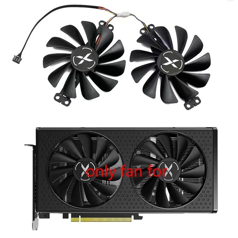Quạt Làm Mát Đồ Họa Thay Thế Quạt Làm Mát Cho XFX RX6600 6600XT 6650XT Một Phần FY010010M12LPA
