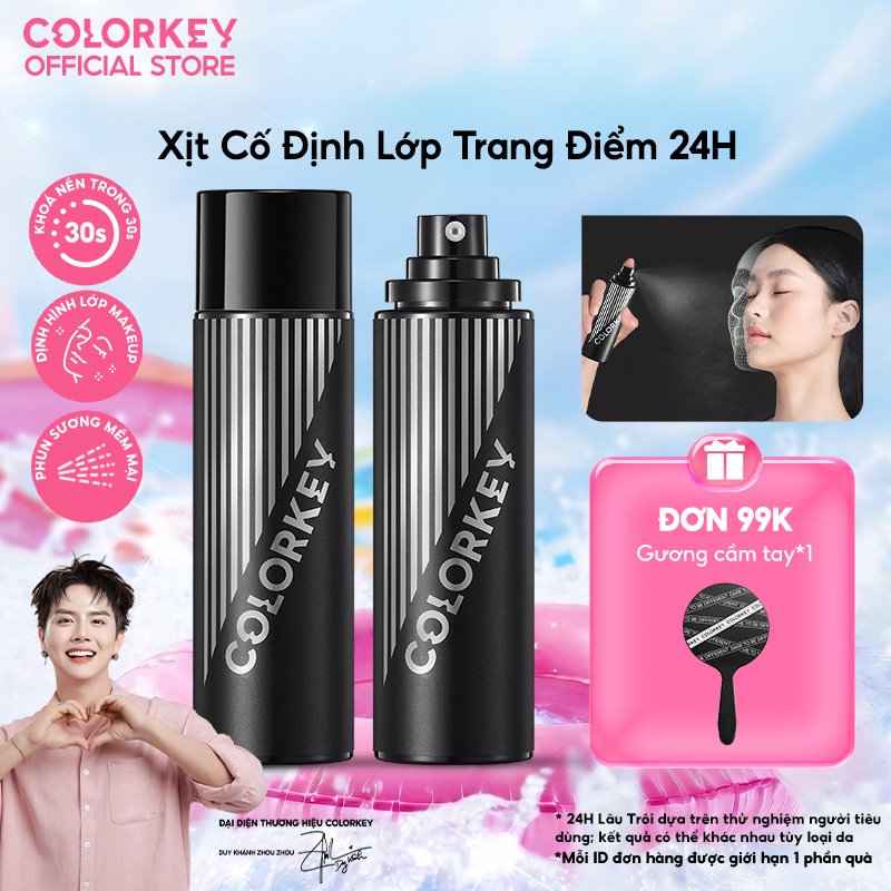 [DUY KHÁNH YÊU THÍCH] Xịt Khóa Nền COLORKEY Tia Sương Mịn, Cố Định Trang Điểm Lâu Trôi 24H, Cấp Ẩm, 