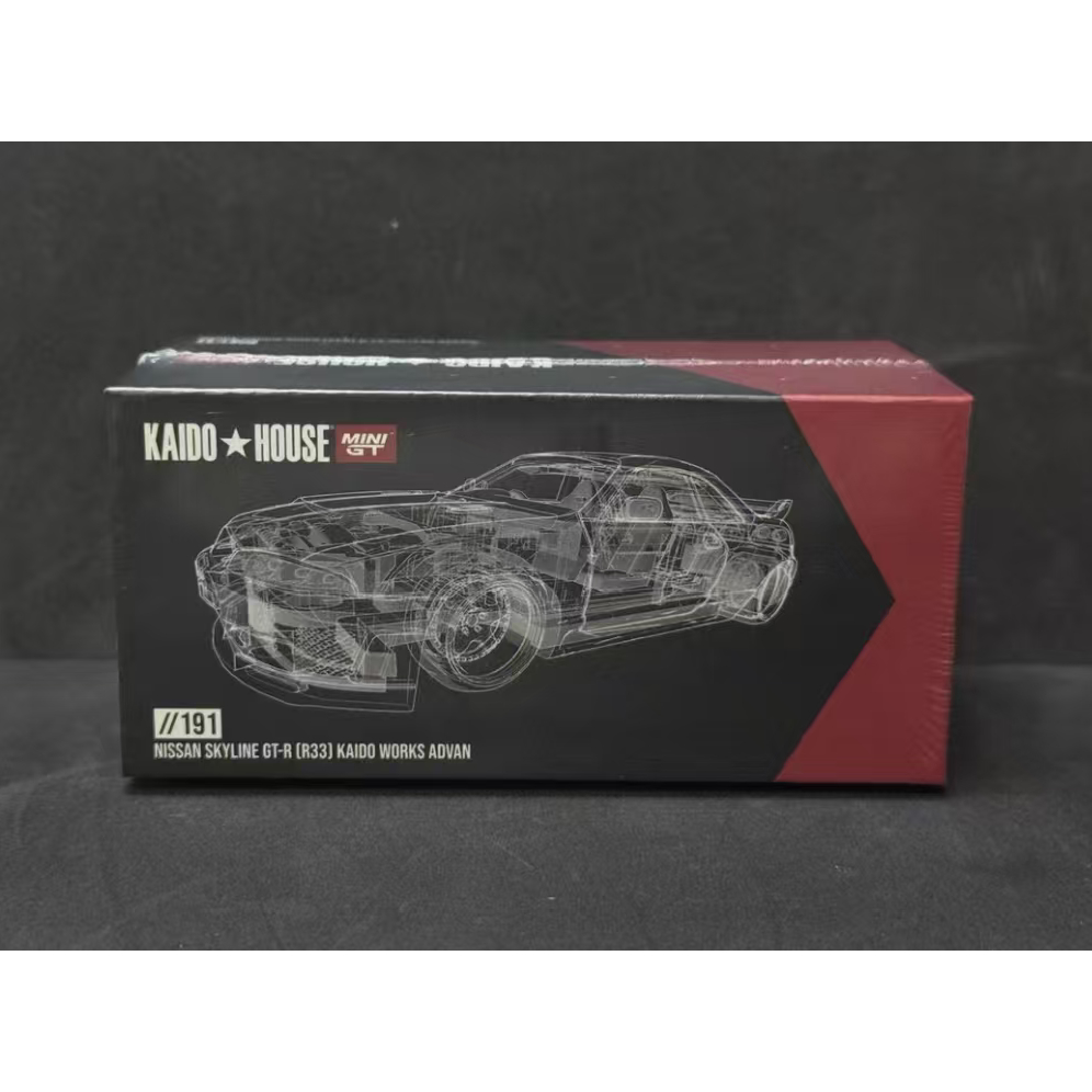 Thương hiệu mới chưa mở KaidoHouse MINIGT Nissan Skyline GTR R33 ADVAN Hợp kim mở nắp 1 / 64 Mẫu xe 