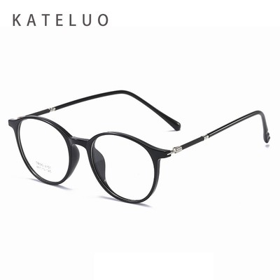 KATLUO Retro Kính Khung Unisex Nghệ Thuật Trong Suốt Kính Trơn JR8151