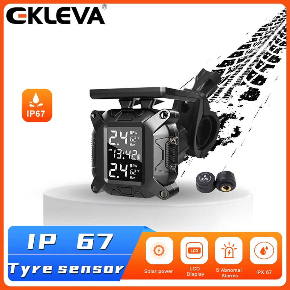 Ekleva Xe Máy TPMS Moto Hệ Thống Giám Sát Áp Suất Lốp Cho Xe Máy Xe Máy Xe Đạp Xe Tay Ga TMPS Cảm Bi