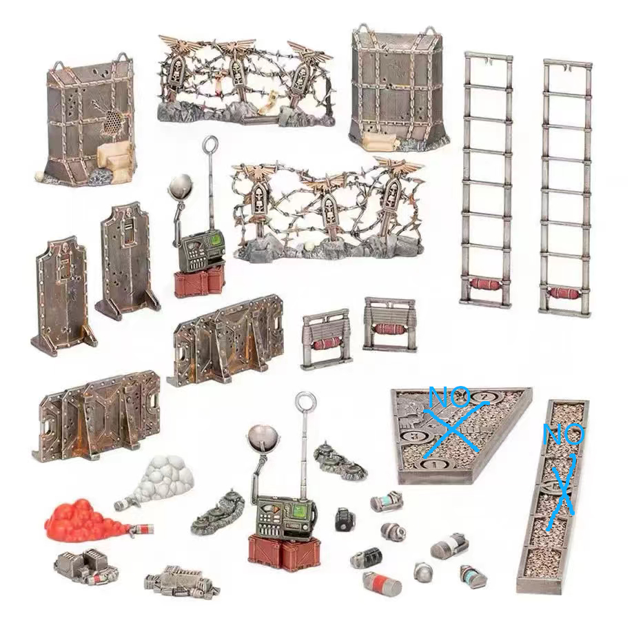 25560 Mẫu Nhựa Mẫu Trắng Warhammer 40k Kill Team Kill Team Gói Thiết Bị [Chỉ Hình Ảnh Phần Trên]