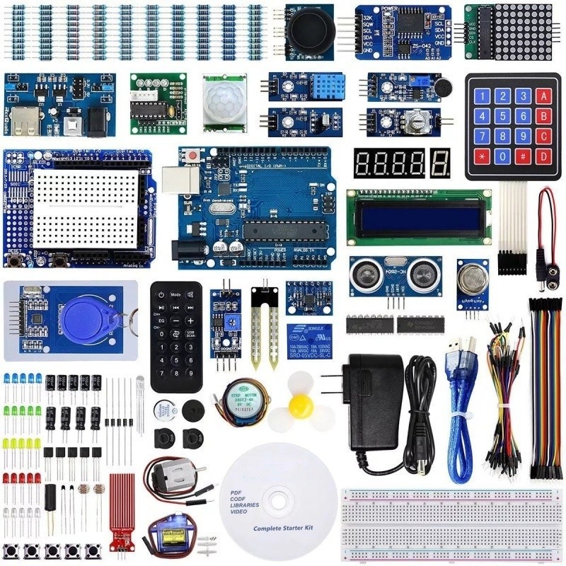 Phiên Bản Đầy Đủ Starter Learning Kit Cho Dự Án Lập Trình Arduino DIY Phòng Thí Nghiệm Điện Tử Thông
