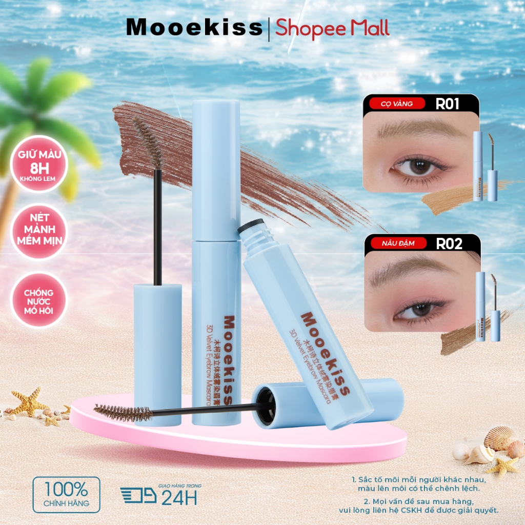 Mascara Chân Mày Mooekiss 3g, Định Hình Sợi Mày, Chống Nước Mồ Hôi, Lâu Trôi, Không LemChống NướcTự NhiênTạo SợiChống Mồ HôiNgười Mới Bắt Đầu | BigBuy360 - bigbuy360.vn